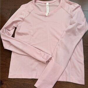 lululemon athletica Light Pink swiftly tech Long Sleeve Top